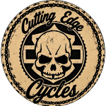 Cutting Edge Cycles distressed skull-and-chain emblem